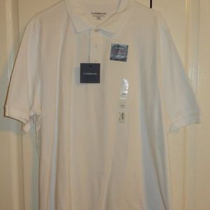 Croft & Barrow Mens Polo Shirt White 2XL New NWT